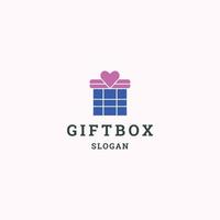 Geschenk-Box-Logo-Symbol-Design-Vorlage-Vektor-Illustration vektor