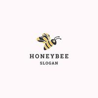 Honigbienen-Logo-Symbol-Design-Vorlage-Vektor-Illustration vektor