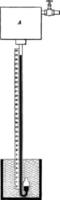 barometer mätning tryck av en delvis evakuerad fartyg årgång illustration. vektor