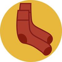 warme rote Socken, Illustration, Vektor auf weißem Hintergrund.