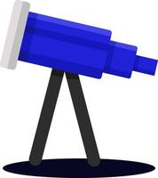 blå teleskop, illustration, vektor på vit bakgrund.