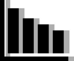 grå tillväxt Diagram, illustration, på en vit bakgrund. vektor