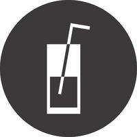 juice i lång glas med sugrör, ikon illustration, vektor på vit bakgrund