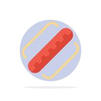 Amerika American Hotdog Staaten abstrakte Kreis Hintergrund flache Farbe Symbol vektor