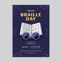 Braille-Tagesplakat vektor
