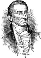 James monroe, årgång illustration vektor