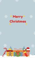papier grußkarte weihnachten mit geschenk lustig vektor