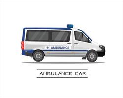 sida se illustration av ett ambulans isolerat på vit. sjukhus. sjukhus ambulans medicinsk fordon vektor illustration