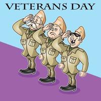tre krig veteraner betalande deras respekterar vektor