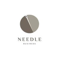 Nadel-Symbol-Logo-Design-Vorlage vektor