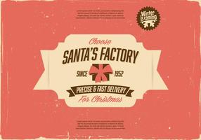 Vintage Santa's Factory Vector