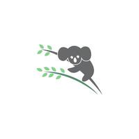 koala logotyp ikon design illustration vektor