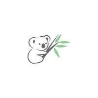 koala logotyp ikon design illustration vektor