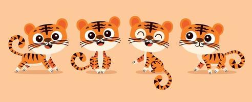 Cartoon-Zeichnung eines Tigers vektor