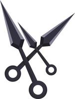 kunai kniv, illustration, vektor på vit bakgrund