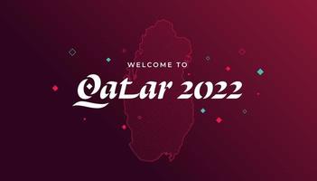 Välkommen till qatar 2022 baner. vektor