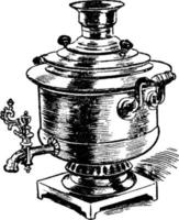 samovar, årgång illustration. vektor