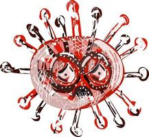 sjuk virus, illustration, vektor på vit bakgrund
