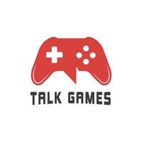 game stick template design talk vector game logo, digitale technik, modern, unterhaltung. lustiges Spiel