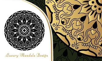 Luxus-Mandala-Design-Vektor-Hintergrund Vintage abstrakte Blumenmuster-Design vektor