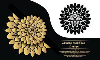 Luxus-Mandala-Design-Vektor-Hintergrund Vintage abstrakte Blumenmuster-Design vektor