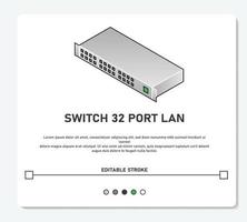 industrielles handhaben schalter hub netzwerkgerät vektor flaches design