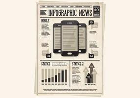 Zeitung Mobile Icons Vektor