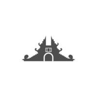 tempel bali ikon design illustration vektor