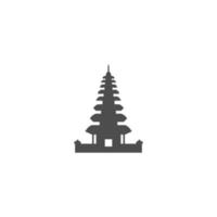 Tempel Bali Icon Design Illustration vektor