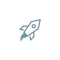 Raketen-Logo-Icon-Design vektor