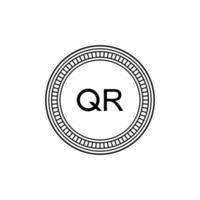 qatar valuta ikon symbol, qatari riyal, qar tecken. vektor illustration