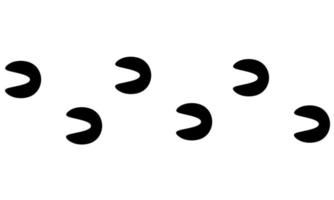 Vektor-Illustration von Zebra-Fußspuren auf weißem Hintergrund. ideal für Zoo-Logos und Poster, Tiere. vektor