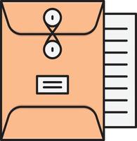 Taschendokumentvektorillustration auf einem Hintergrund. Premium-Qualitätssymbole. Vektorsymbole für Konzept und Grafikdesign. vektor