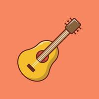 gitarrenvektorillustration auf einem hintergrund. hochwertige symbole. vektorikonen für konzept und grafikdesign. vektor