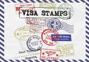 Visum Briefmarken Briefmarke Vektor