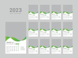 väggkalender 2023 vektor