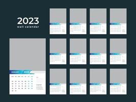 väggkalender 2023 vektor