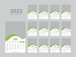 väggkalender 2023 vektor