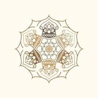 Luxusmuster im Hintergrund. Vektor-Mandala-Vorlage. Design-Elemente. traditionelle türkische, indische Motive. ideal für Stoff und Textil, Tapeten, Verpackungen oder jede gewünschte Idee und farbenfrohe Gestaltung vektor