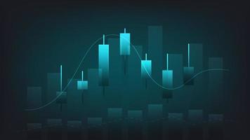 finansiera och företag bakgrund. bar Diagram och ljusstake Diagram visa stock marknadsföra handel pris vektor