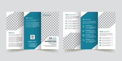 kreativ modern företags trippelvikt broschyr malldesign vektor