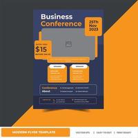 Flyer-Vorlage für Business-Konferenzen – Flyer-Vorlage für Seminare, Workshops, Meetings – professionelle Mehrzweck-Business-Flyer-Vorlage – v02 vektor