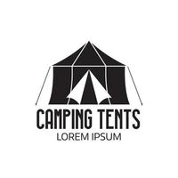 Touristencamp-Logo oder Zeltsymbol vektor