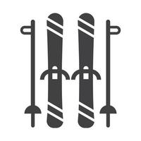 Berge Ski Vektor-Symbol vektor