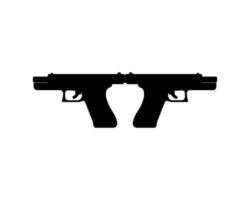 Silhouette der Pistolenpistole für Logo, Piktogramm, Website oder Grafikdesignelement. Vektor-Illustration vektor