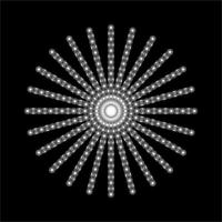 Zeitgenössisches Mandala aus Kreis- und Halbkreisform. modernes zeitgenössisches Mandala für Logo, Verzierung, Dekoration oder Grafikdesign. Vektor-Illustration vektor