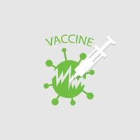 Impfstoff-Virus-Symbol-Illustrationsvektor vektor