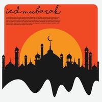 Ied Mubarak-Hintergrund vektor