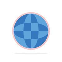 Weltkugel Internet Bildung abstrakt Kreis Hintergrund flache Farbe Symbol vektor