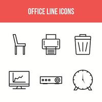 Office Line Icons vektor